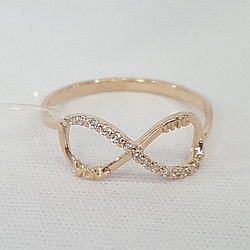 Кольцо бесконечность из золочёного серебра с фианитами SOKOLOV 93010478 серебро с позолотой коллекц. SKLV