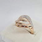 Кольцо из золочёного серебра с фианитами Diamant 93-110-00729-1 позолота, фото 2