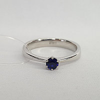 Серебряное кольцо Сапфир Aquamarine 060149.5 покрыто родием