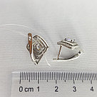 Серьги из серебра с фианитами Diamant 94-120-00740-1 покрыто  родием, фото 3