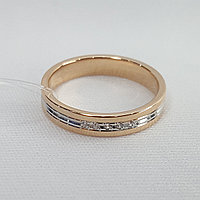 Обручальное кольцо из золочёного серебра с фианитами SOKOLOV 93110023 позолота
