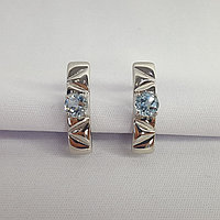 Серьги из серебра с топазами Diamant 94-320-00793-1 покрыто родием