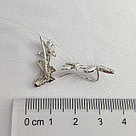 Серебряные серьги каффы  Фианит Aquamarine 49378А.5 покрыто  родием, фото 3