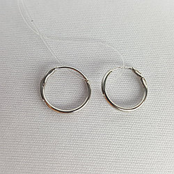 Серьги конго из серебра  Aquamarine 31086.5 серебро с родием