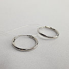 Серебряные серьги-конго  Aquamarine 31086.5 серебро с родием, фото 3