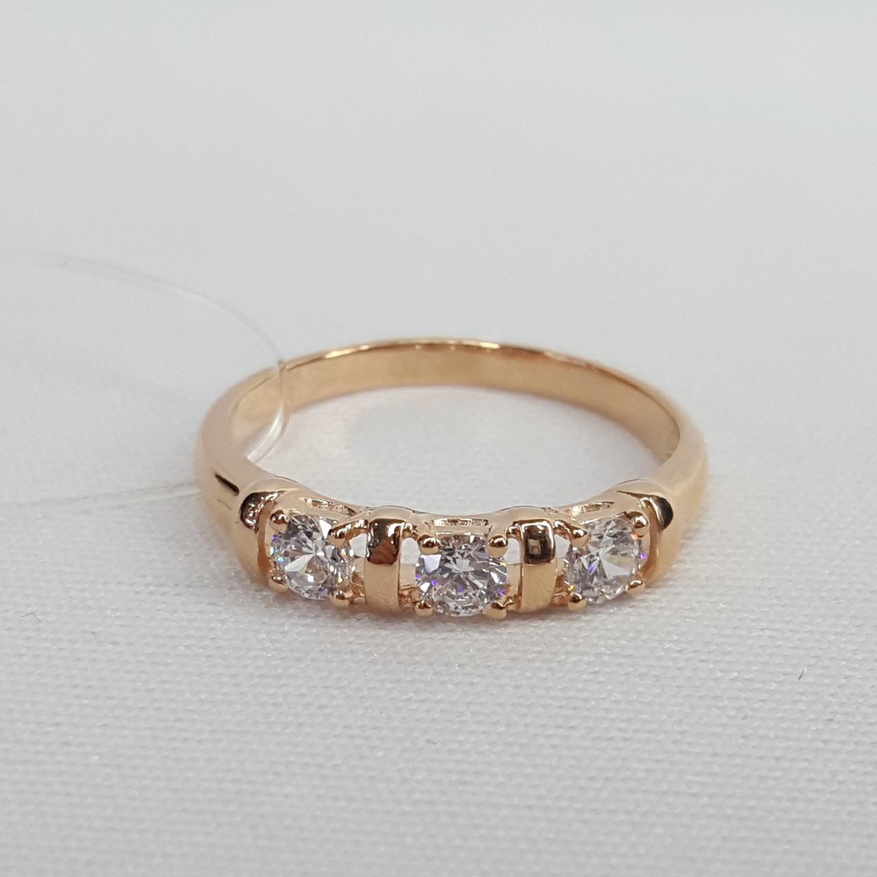 Кольцо из золочёного серебра с фианитами Diamant 93-110-01304-1 позолота