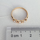 Кольцо из золочёного серебра с фианитами Diamant 93-110-01304-1 позолота, фото 3