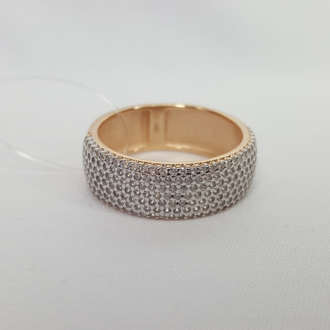 Кольцо из золочёного серебра с фианитами Diamant 93-110-01764-1 позолота коллекц. Transform
