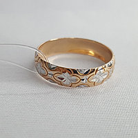 Обручальное кольцо из серебра Aquamarine 54799.6 позолота