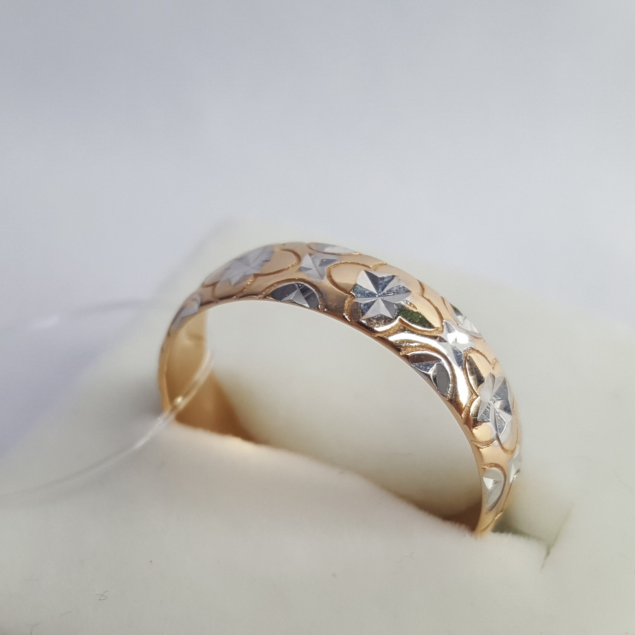 Обручальное кольцо из серебра Aquamarine 54799.6 позолота - фото 5 - id-p101277506