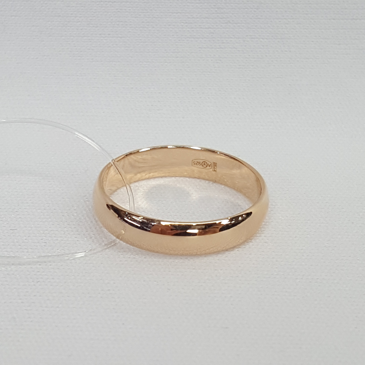 Серебряное обручальное кольцо Aquamarine 50346.6 позолота коллекц. Love story - фото 4 - id-p101277516