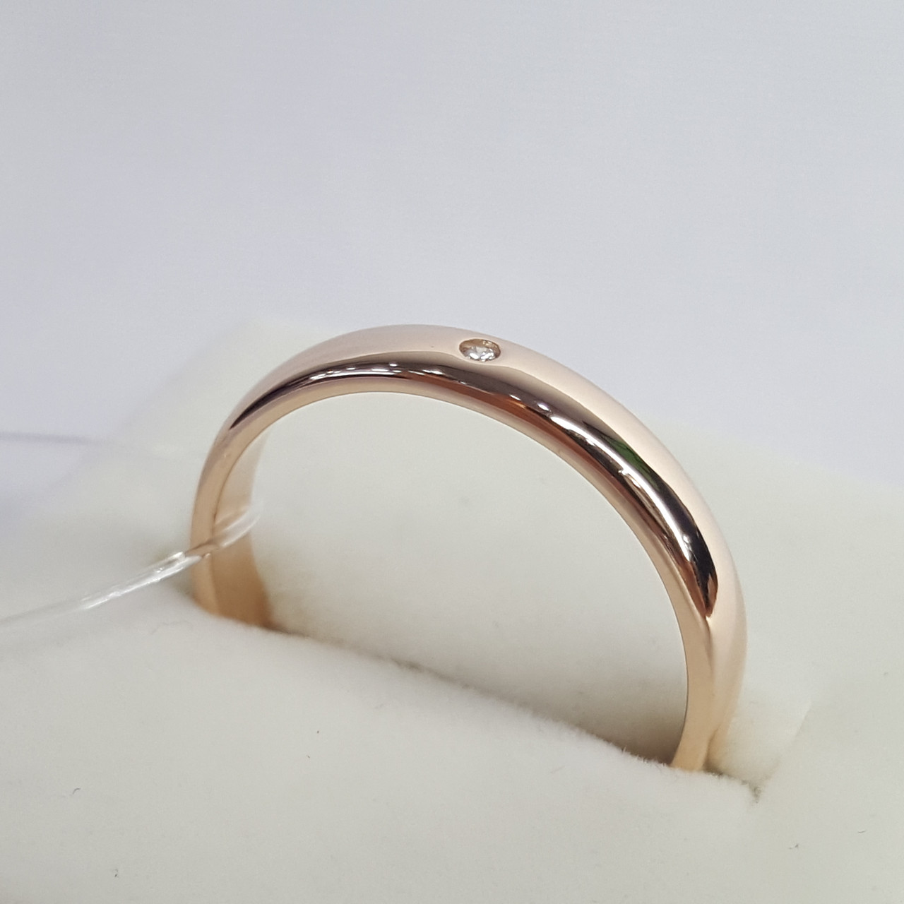 Обручальное кольцо из золочёного серебра с бриллиантом SOKOLOV 87010089 позолота - фото 2 - id-p103743137
