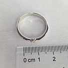 Серебряное кольцо с бриллиантом Aquamarine 060067.5 покрыто  родием, фото 3