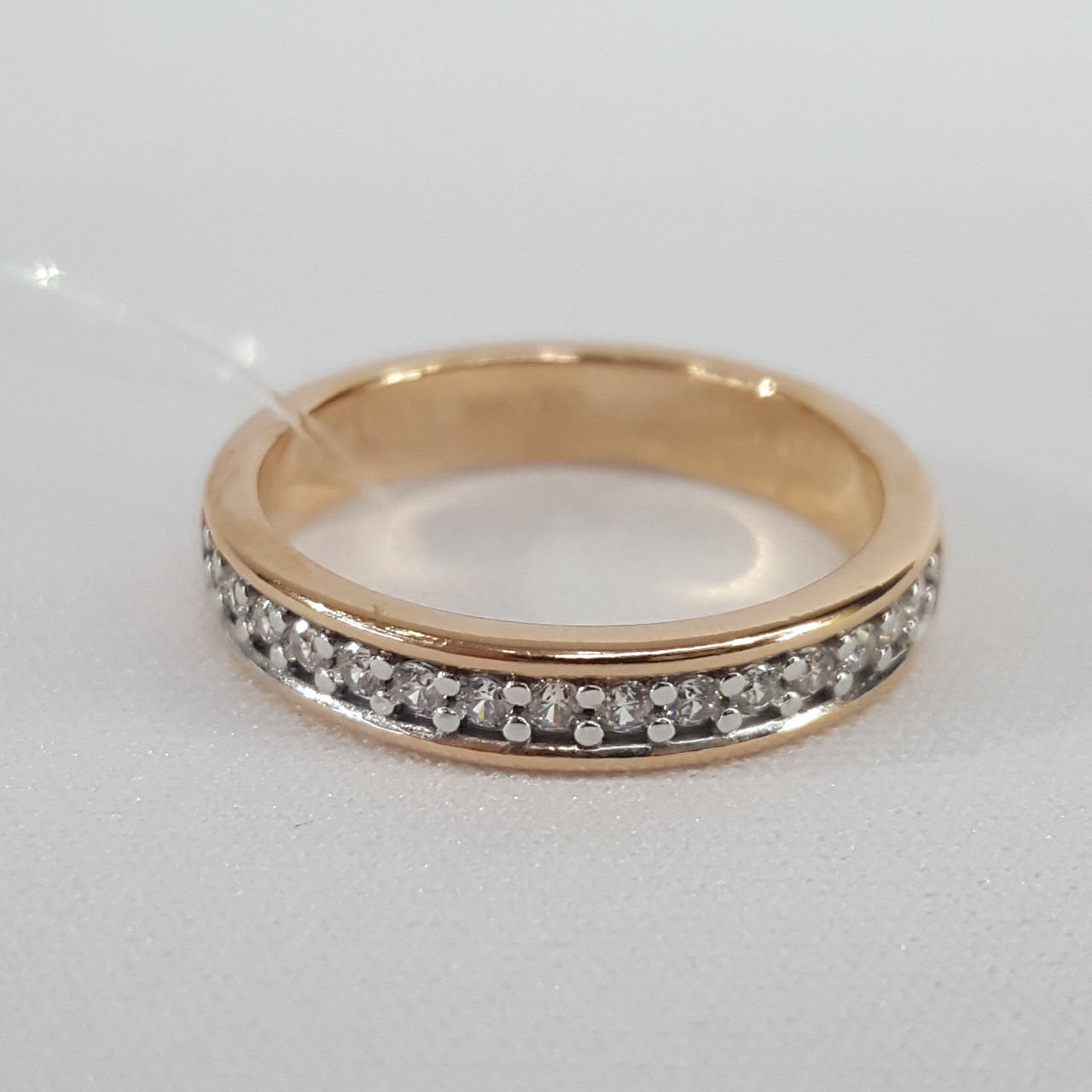 Кольцо из золочёного серебра с фианитами Diamant 93-110-01549-2 серебро с позолотой