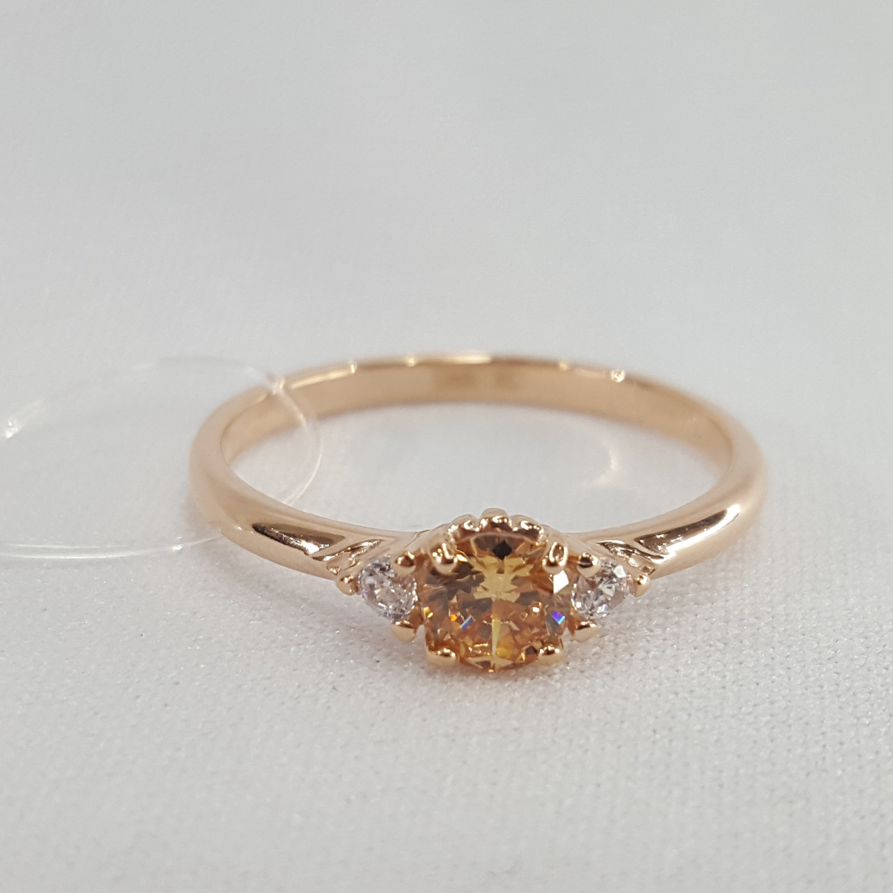 Кольцо из золочёного серебра с фианитами Diamant 93-110-01555-2 серебро с позолотой