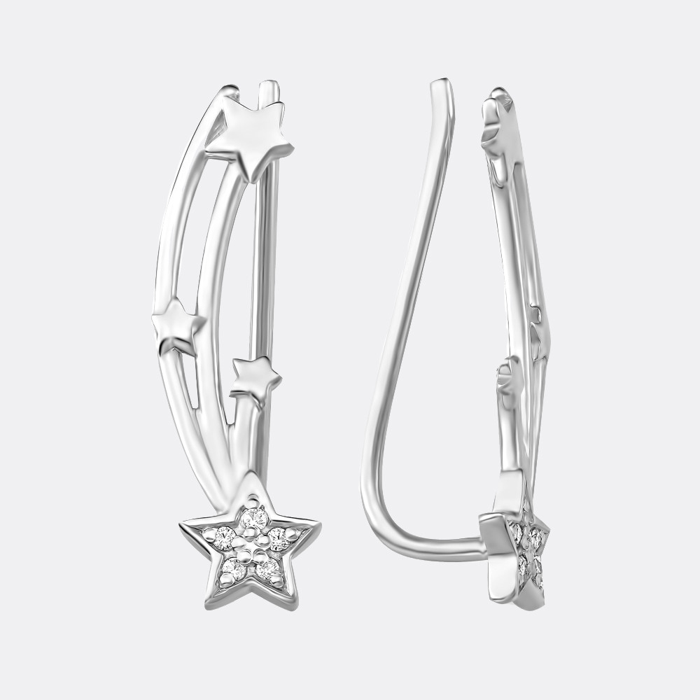 Серьги из серебра с фианитами EFREMOV 1210019442 ,