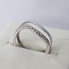 Серебряное кольцо  Фианит Aquamarine 67547А.5 серебро с родием, фото 3