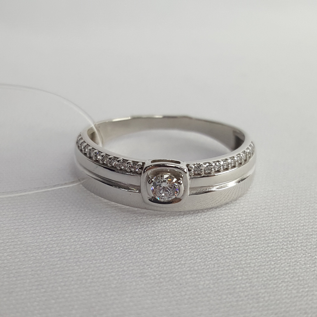 Серебряное кольцо Фианит Aquamarine 665641А.5