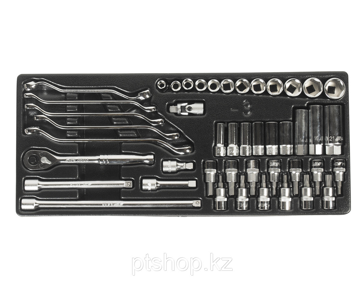 JTC Набор инструментов 65 предметов слесарно-монтажный в переносном инструментальном ящике (3 лотка) - фото 4 - id-p109383008