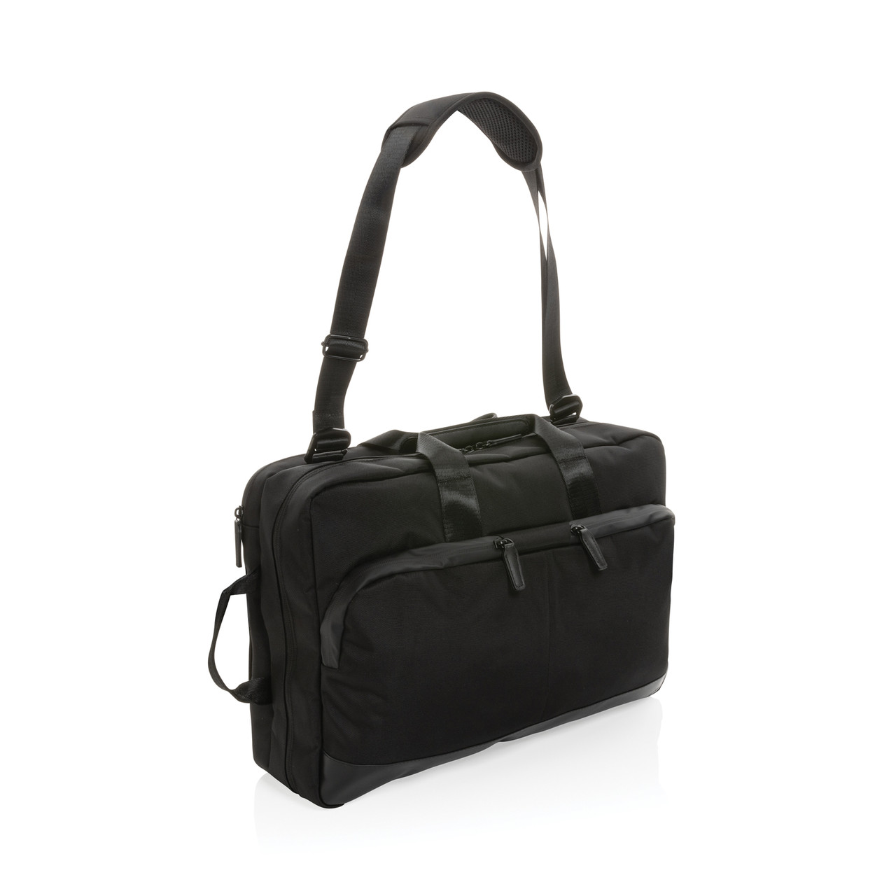 Сумка-рюкзак 2-в-1 для ноутбука Swiss Peak из rPET AWARE , черный; , Длина 43,5 см., ширина 13 см., высота - фото 3 - id-p109386181