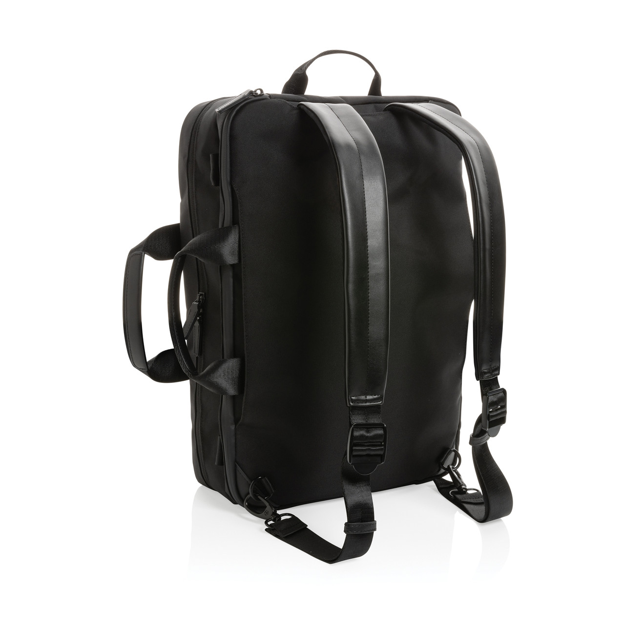 Сумка-рюкзак 2-в-1 для ноутбука Swiss Peak из rPET AWARE , черный; , Длина 43,5 см., ширина 13 см., высота - фото 8 - id-p109386181