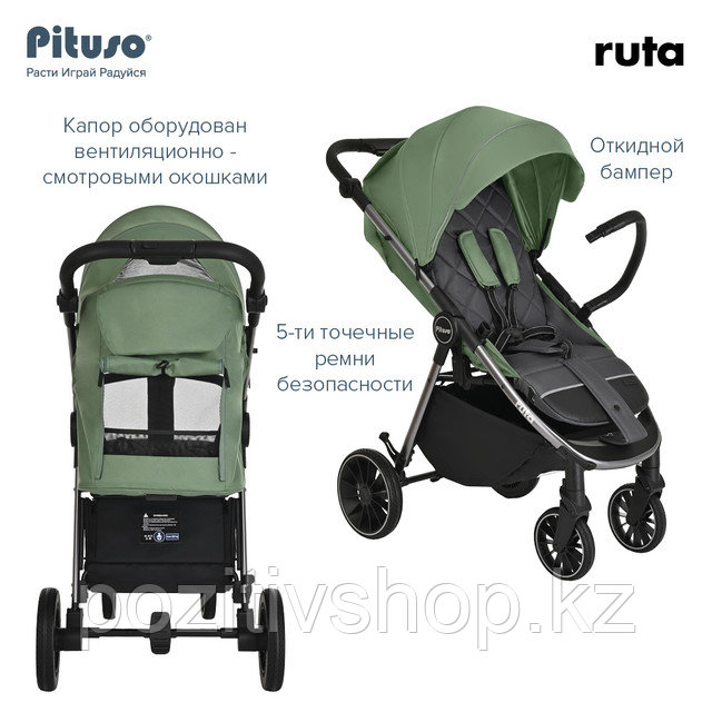 Прогулочная коляска Pituso Ruta Green