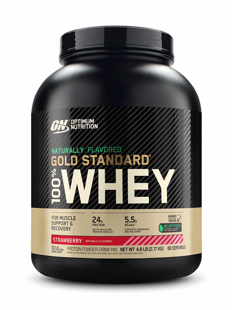 Протеин 100% Natural Whey Gold Standard, 68 порций, Optimum Nutrition Клубника - фото 1 - id-p106361303