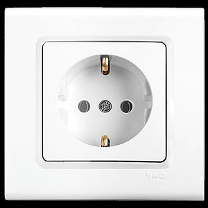 Розетка с заземлением одинарная LINNERA