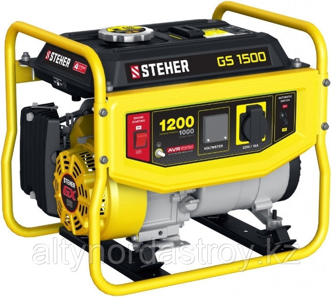 Генератор бензиновый STEHER GS-1500 1200 Вт - фото 1 - id-p109286799
