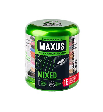 Презервативы Maxus Mixed, набор в металлическом кейсе, 15 шт.