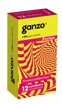 Презервативы «Ganzo» Extase, ребристые, 12 шт