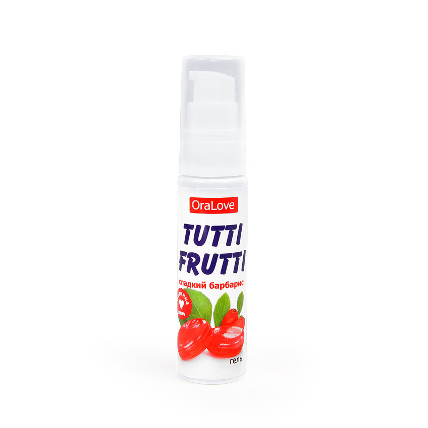 Съедобная гель-смазка Tutti-Frutti,вкус Барбариса, 30 мл, фото 1