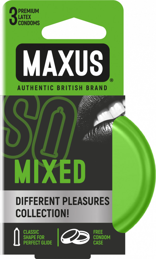 Презервативы Maxus Mixed, набор в металлическом кейсе, 3 шт.
