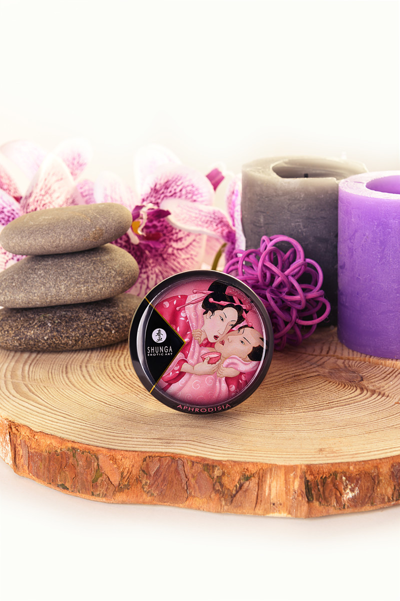 Массажное аромомасло-свеча Shunga, с ароматом розы, 30 мл - фото 9 - id-p109389217
