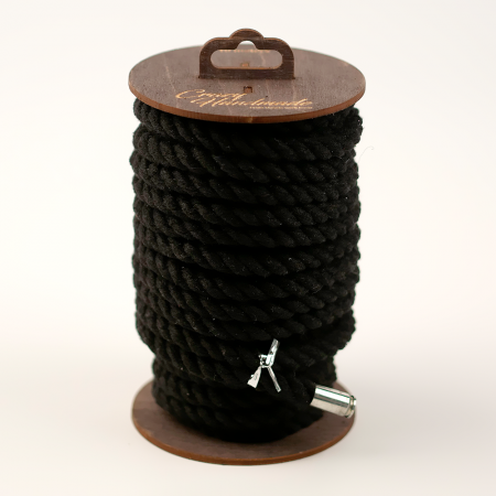 Хлопковая веревка для шибари черная, 20 м - фото 1 - id-p109389265