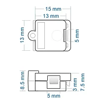 Кабельная клипса для сети FTTH для настенного монтажа DROP кабеля, фото 2