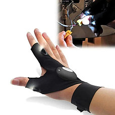 Универсальная перчатка со встроенным светодиодным фонариком на правую руку, фото 2