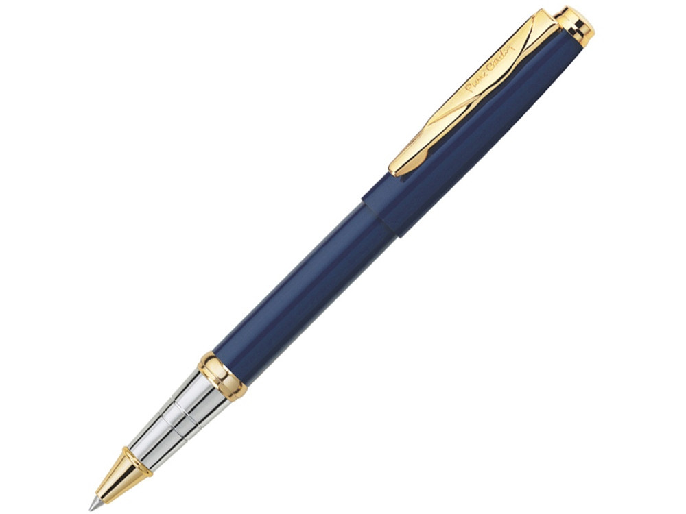 Ручка-роллер Pierre Cardin GAMME Classic со съемным колпачком, синий/ серебро/золото - фото 1 - id-p109395200