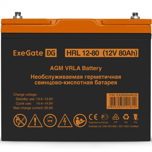 ExeGate HRL 12-80 сменные аккумуляторы акб для ибп (EX285654RUS) - фото 2 - id-p109395607
