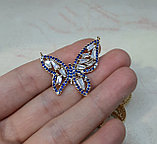 Коннектор Бабочка, с фианитами, 30×30мм, фото 2