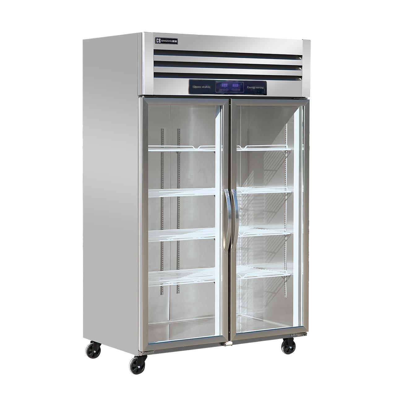 Холодильный шкаф со стеклом. t 10~2. 4 двери. VC4-1200B