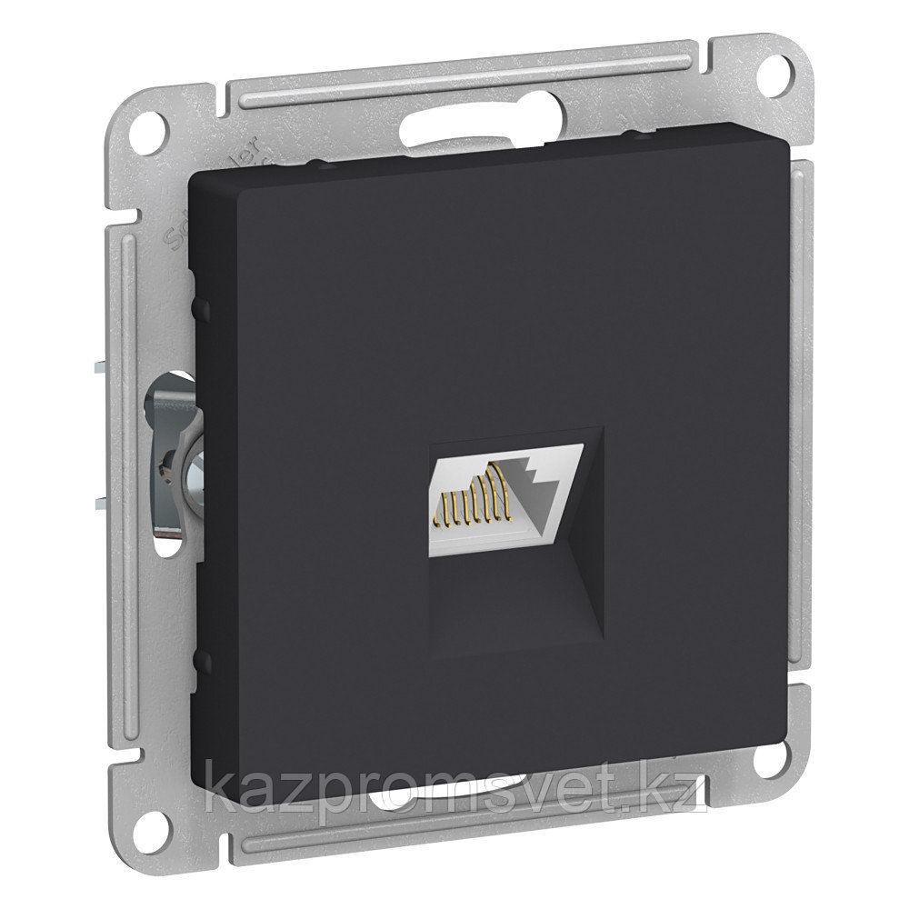 РОЗЕТКА компьютерная RJ45 кат 6A, механизм, КАРБОН ATLASDESIGN, фото 1