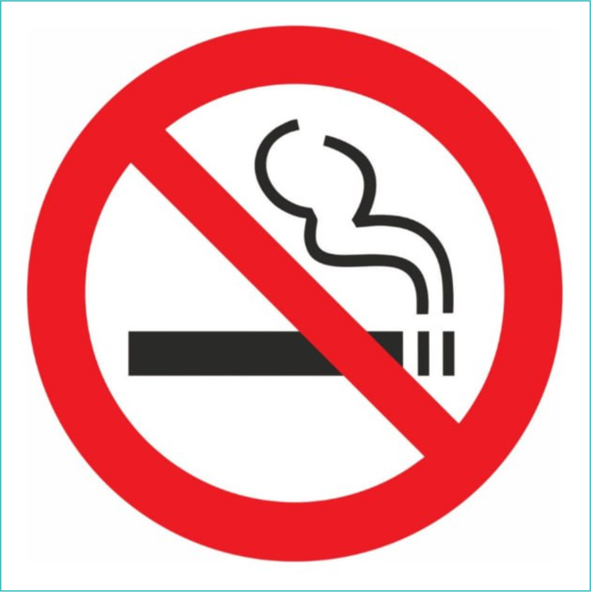 Наклейка Знак: "Не курить" (20х20см)