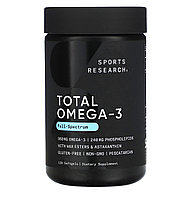 Sports research total omega-3, 120 капсул