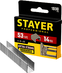 STAYER 14 мм скобы для степлера узкие тип 53, 1000 шт