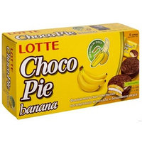 Lotte печенье Choco Pie со вкусом банана, 6 х 28 гр