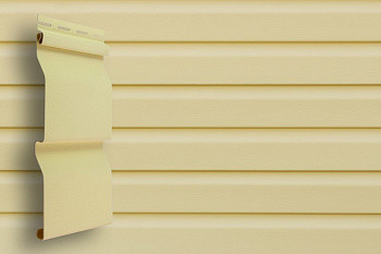 Виниловый сайдинг GL Корабельный брус D4.0 ванильный, фото 1