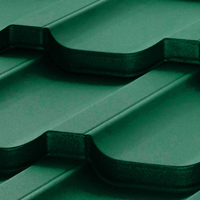 Металлочерепица Панорама Полиэстер 0,4 RAL 6029, фото 1