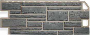 Фасадные панели "Камень", серый