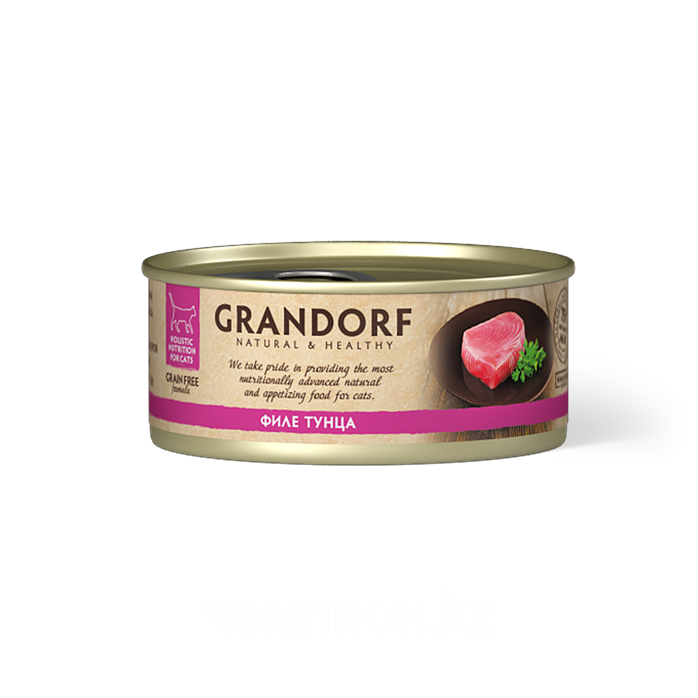 12635 GRANDORF, Филе тунца, влажный корм для кошек всех возрастов, уп.6*70гр.